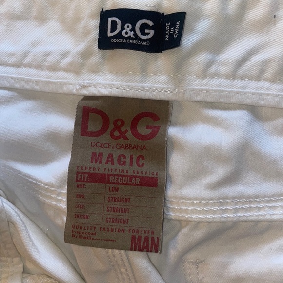 Men’s Regular Fit Low Rise Straight Leg Dolce & Gabbana White Jeans Size 38 - Picture 2 of 12